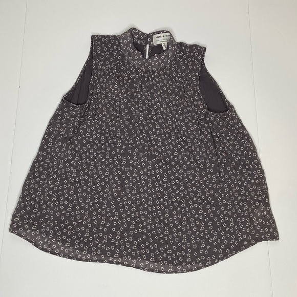 NWT Anthropologie Cloth and Stone Liane Floral Blouse Gray Motif Sz S - Picture 7 of 14